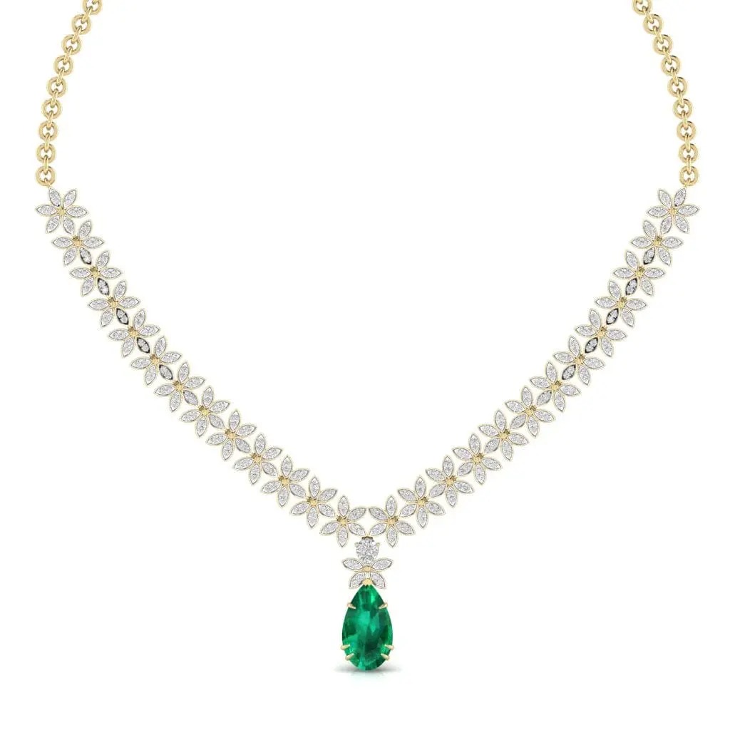 Multi Shape Halo Fashion Lab Grown Diamond Necklace Ivana Jewels 59419234